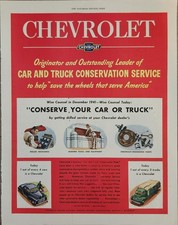1945 Chevrolet Vintage Ad Originator and Outstanding Leader