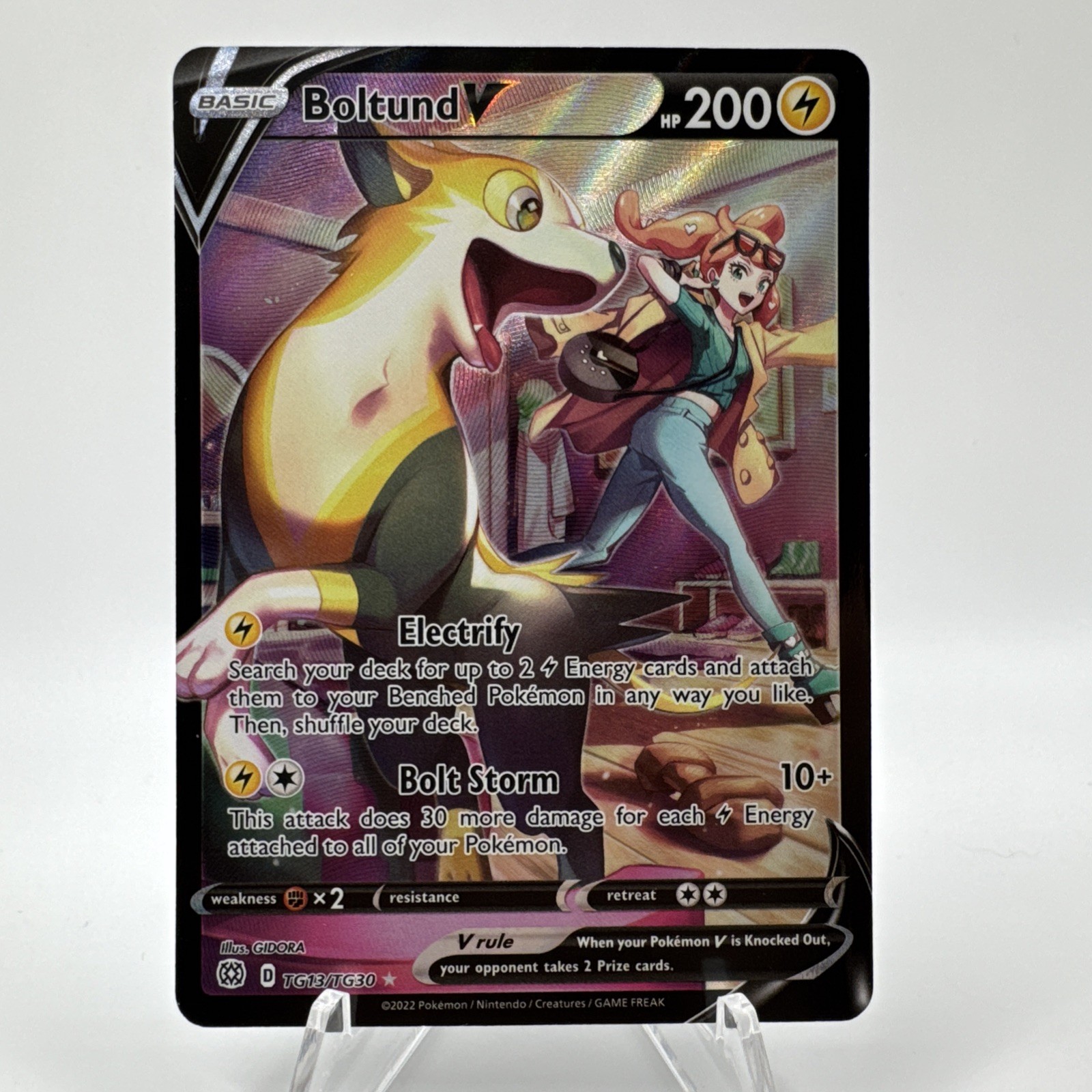⚡ Boltund V TG13/TG30 Trainer Gallery Full Art Holo Brilliant Stars Excellent