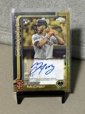 Grant McCray 2025 Topps Gilded Collection Chrome Gold Auto /99 RC Giants