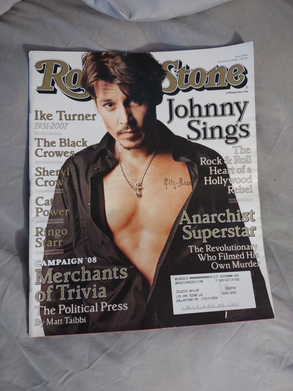 Rolling Stone Magazine Issue 1044 January 24th 2008 Johnny Depp Cover
