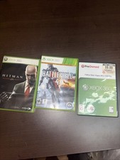 Lot Of 3 Xbox 360 Games Hitman Blood $ Fall Out New Vegas Battlefield 4 One Disc