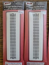 Atlas 821 9" Straight Track 6 Pcs X 2 Pk HO Scale Code 100 Nickel Silver Rail