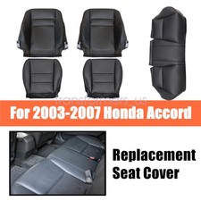 5 Pcs 2003-2007 For Honda Accord Front 2nd Replacement Leather Seat Cover Blk 5 Pcs 2003-2007 For Honda Accord Front 2nd Replacement Leather Seat Cover Blk