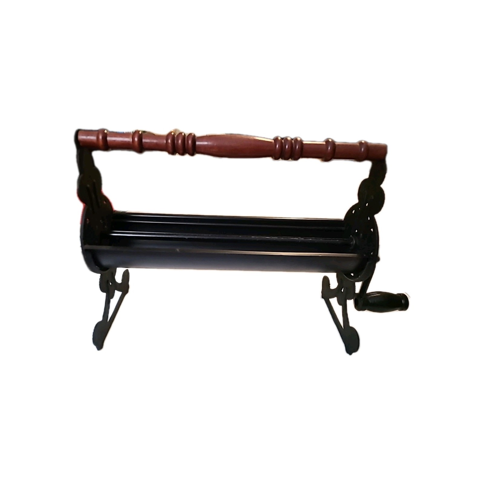 Vintage Farmhouse Paper Log Roller Paper Roller Log Roller Cast Iron & metal