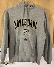 Vintage Adidas University of Notre Dame ND Adidas Logos Hoodie Sz Medium