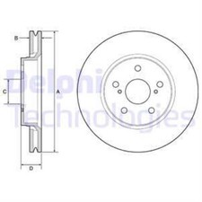 DELPHI 2x Bremsscheibe vorne Ø298 mm für Toyota C-HR NGX1 NGX5_ ZYX1_ 1.8