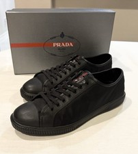 Prada Men  s Nylon Low-Top Black Sneakers 4E2811   Prada Size 11 US Men  s 12 