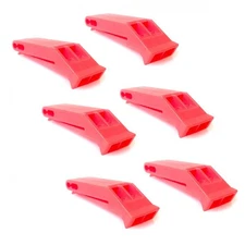 ToolTreaux Safety Lightweight Loud Floating Emergency Whistle - 6 Pack