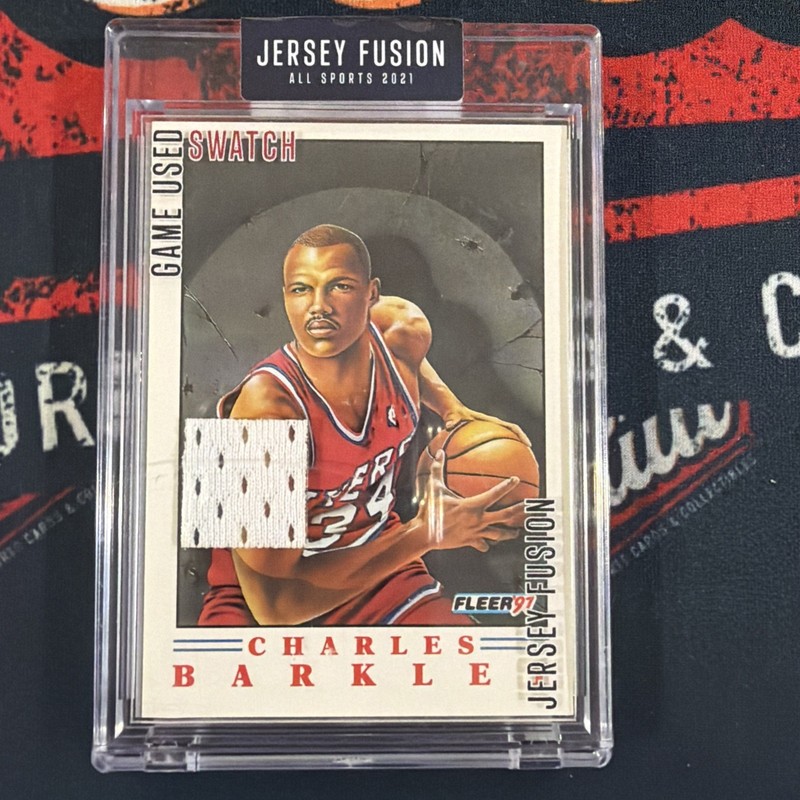 Charles Barkley 2021 Jersey Fusion, Game-Used Patch from 1994-95 card Fleer 97