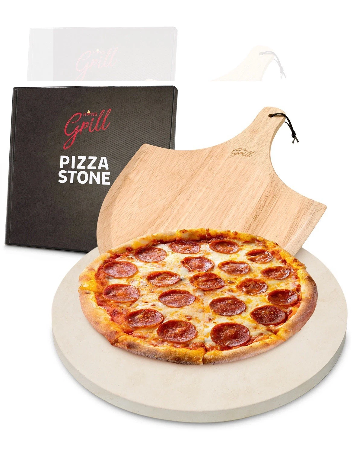 Durable Cordierite Pizza Stone - 15 Inch Round for Perfect Baking & Grilling
Opens in a new window o