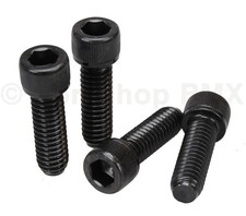 BMX Bicycle Stem Cap Bolts Set of 4 5/16" X 18T X 1" - BLACK OXIDE STAINLESS