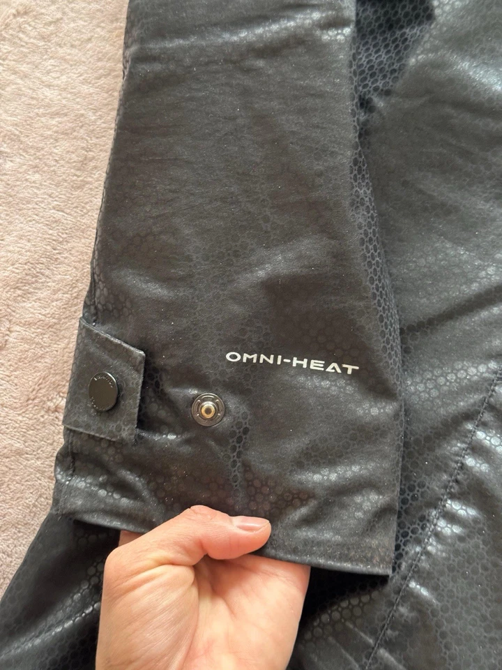 Columbia Mujer’s Omni Heat Dawn Reloj Negro Punto Chaqueta Talla Grande Foto 4 de 4