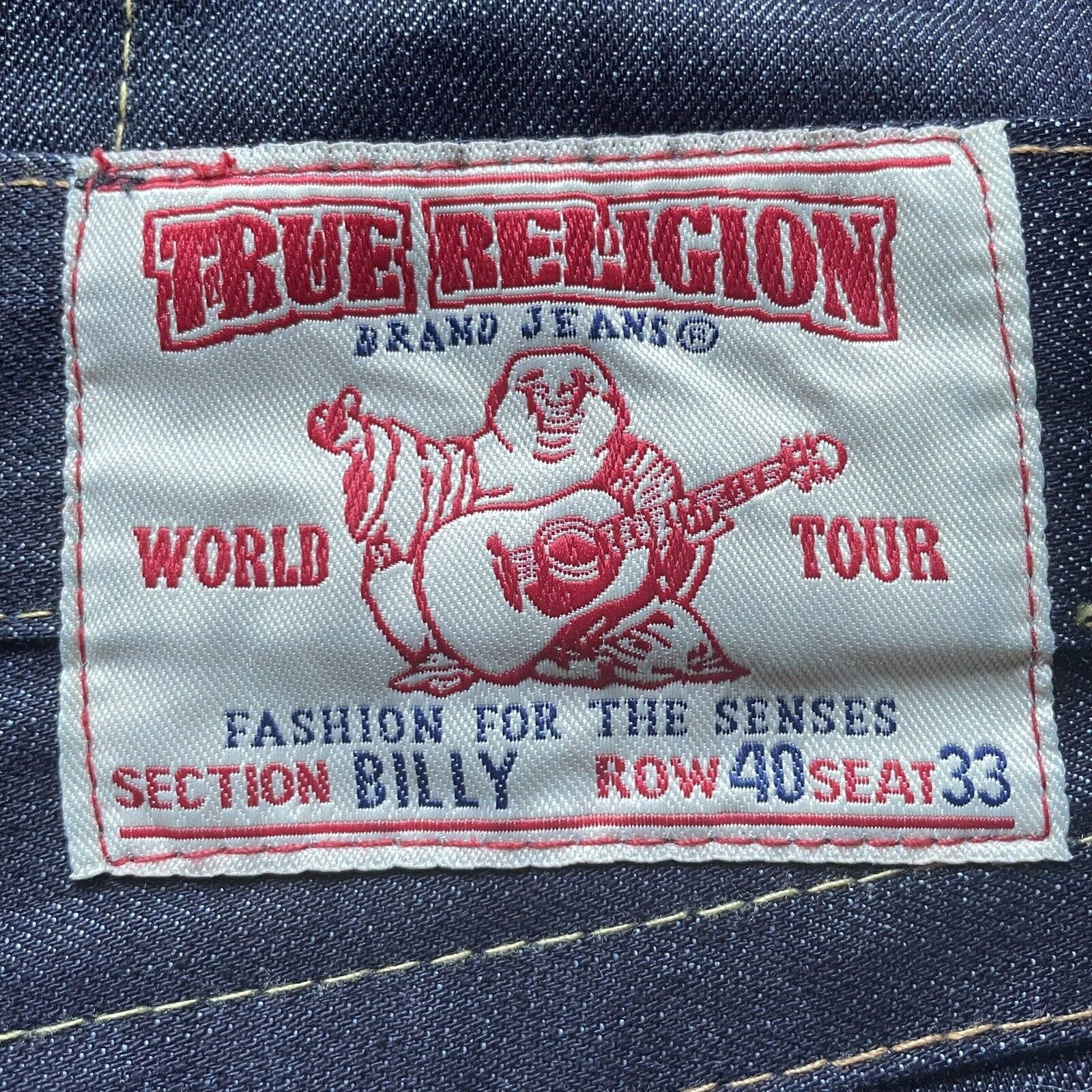 True Religion Jeans Men 40x36 Jimi Hendrix Skull Weed UFO Alien Patches RARE image 8