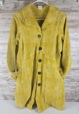 Vintage CMC Made in USA Yellow Jacquard Tapestry Coat Jacket Sz M