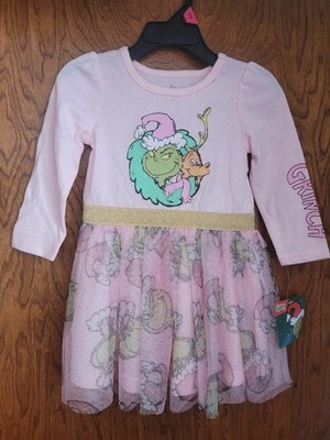  The Grinch Pink Dress Tutu  Christmas/Holiday Infant Baby 18m NWT Dr Seuss