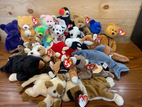 Vintage Ty Beanie Babies Lot Of (22) 1996-2000 All With Tags Minus 1 Great Cond.