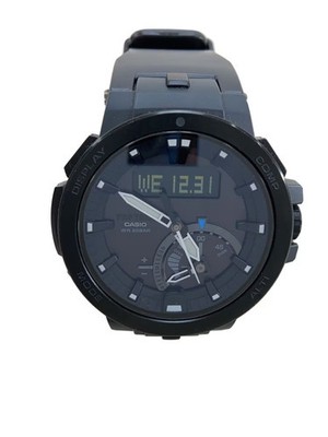 CASIO Solar Watch PROTREK Analog WHT BLK .