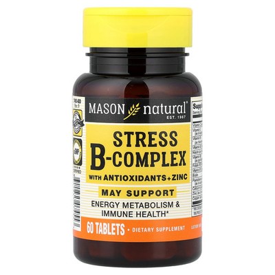 Stress B-Complex with Antioxidants + Zinc, 60 Tablets
