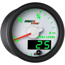 Maxtow Fuel Level Gauge Kit W 10 Ohm Levels White Dial Green Led 52mm Maxtow Fuel Level Gauge Kit W 10 Ohm Levels White Dial Green Led 52mm