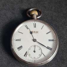 Antico orologio da tasca argento massiccio da uomo Birmingham 15 jewels 1933 senza ref4398