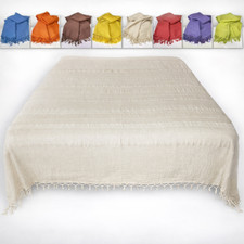 Tagesdecke Bettüberwurf Nepal Vom Webstuhl 250x220 Überwurf Baumwolle Plaid UNI