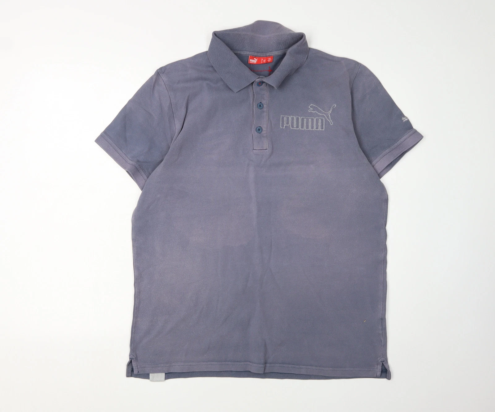 Puma Men's Blue Polo Shirt L Size Regular Fit
