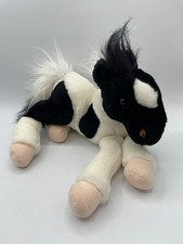 Animal Alley Toys R Us Black White Horse Pony Pinto 2000 11" Diamond