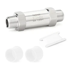 1PCS 304 Stainless Steel 1/8" NPT Male Check ValveBackflow PreventionOne Way ...