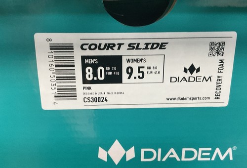 Diadem Court Slides Mens 8 Women’s 9.5 (Pink) - Picture 4 of 4