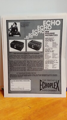 1981 ECHOPLEX GUITAR TAPE DELAY PRINT AD 11 X 8.5
