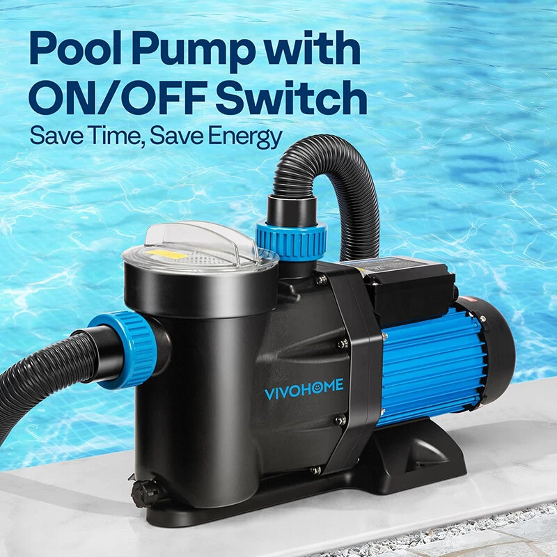 1.5/2.0 HP Self Primming Swimming Pool Pump for In/Above ground Pool w/ Strainer - Image 2 of 4