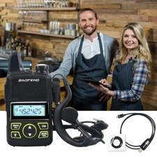 Baofeng Walkie Talkie BF-T1 Mini Pocket Two Way Radio UHF400-470MHz 2W + Cable