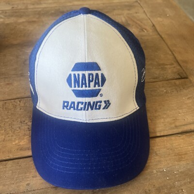 #ad NAPA Racing Hat Blue White Embroidered Signatures Nascar Indycar Adjustable NEW $9.99