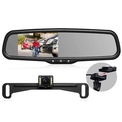 AUTO-VOX T2 OEM Car Rear View Backup Mirror Camera & 4.3 Monitor Night Vision