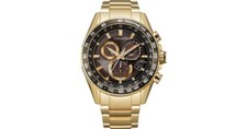 Citizen Men's PCAT Atomic Gold Chronograph 43mm Watch CB5912-50E