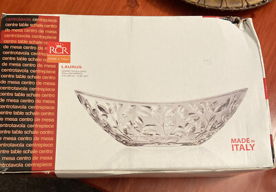 Rcr Table NEW RCR Home & Table Laurus Crystal Oval Bowl Centerpiece Made in Italy ...