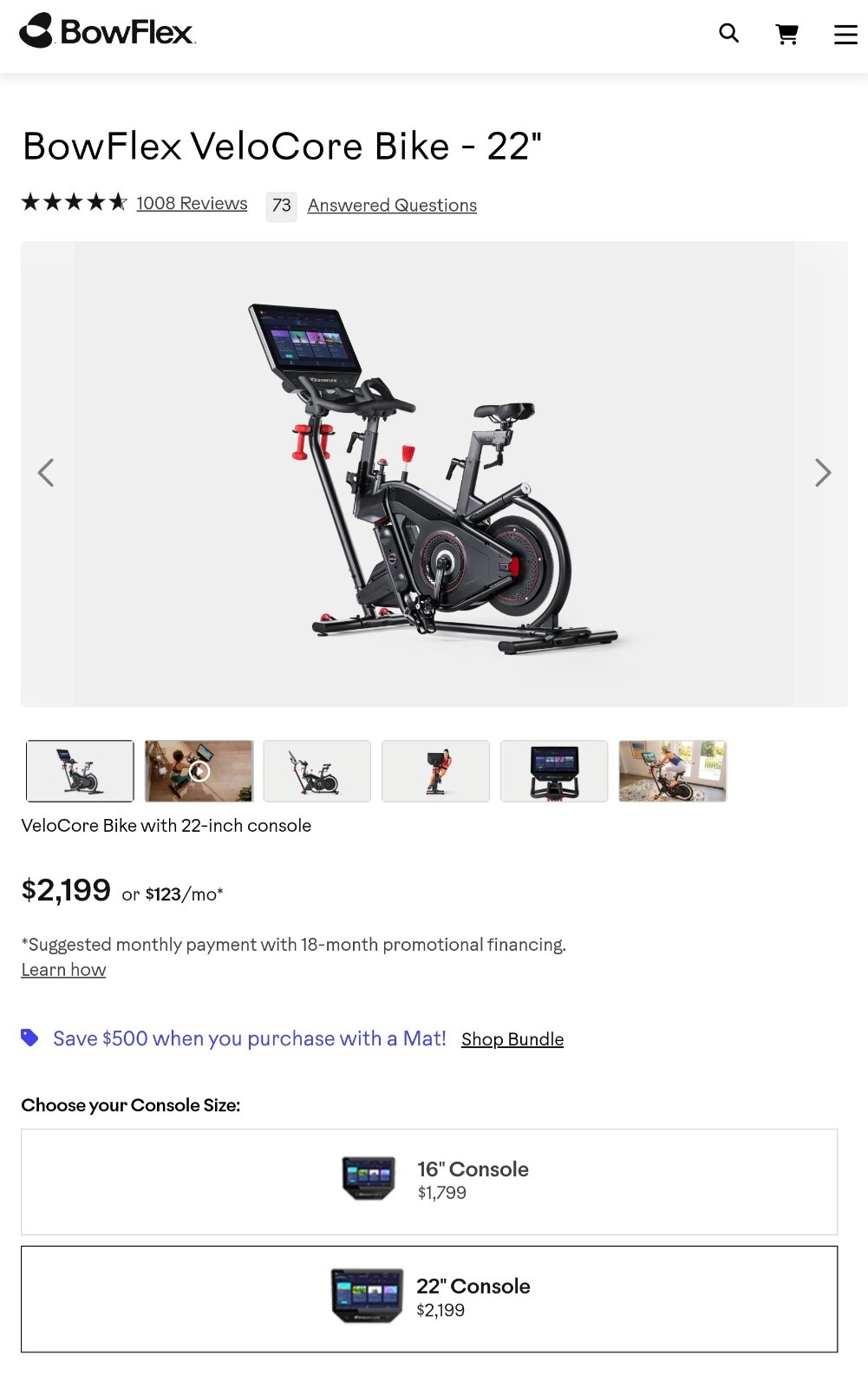 Bowflex VeloCore Bike 22" with Extra Comfort Bike Seat NEW eBay