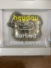Heyday Earbud Case Cover Apple Fits AirPods 3rd Gen Gold Foil Leopard Print