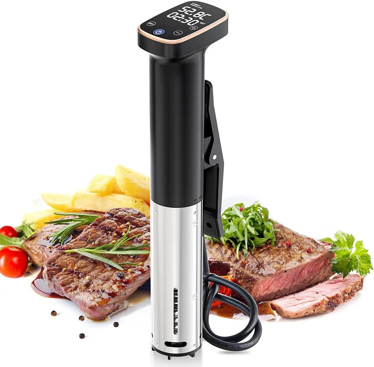 Sous Vide Cooker, 1100W IPX7 Waterproof Sous Vide Machine, Fast-Heating  Precisio