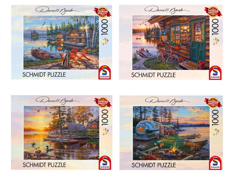 SCHMIDT SPIELE-DARREL BUSH PUZZLE - SEE- BOOTSHAUS - 1000 TEILE -AUSWAHL# NEUOVP
