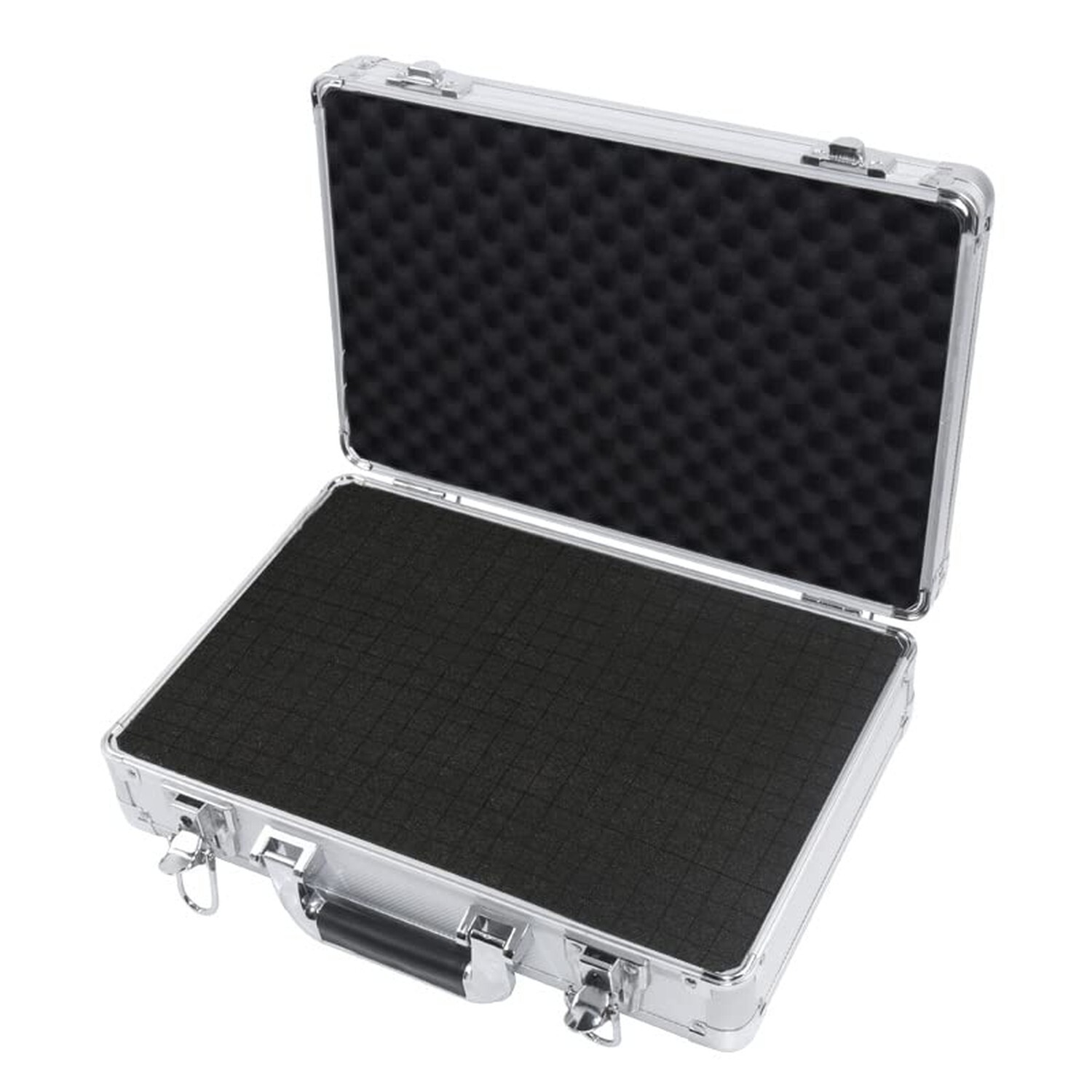 Aluminum Hard Case with DIY Customizable Foam Insert - 15 x 10 x 4in (Chrome ...