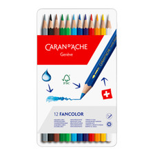 Matite Morbide Acquerellabili Caran D'Ache FANCOLOR - Set Da 30 Colorate Per Disegno E Tecnica Mista