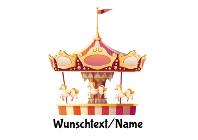 Autoaufkleber/Wandtattoo Karussell Personalisierbar Wetterfest UV Beständig