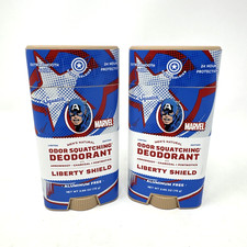 2-Pack Dr. Squatch Liberty Shield Deodorant 2.65 oz Men  s Aluminum-Free NEW