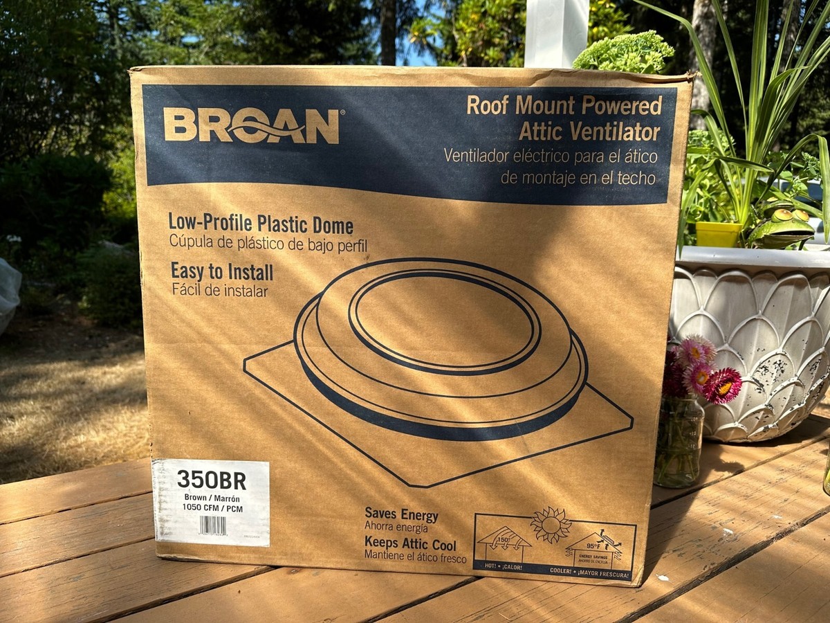 BROAN NUTONE 350BR Roof Mount Powered Attic Ventilator Low Profile Brown  NIB | eBay