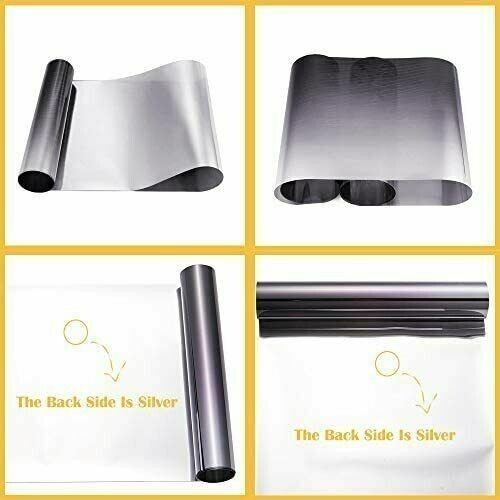 Car Sun Visor Windscreen Film Tint Strip BLACK TO SILVER Sunvisor Windshield - Picture 5 of 6