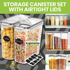 2 Pack Kitchen Cereal Containers Storage Food Containers And Cereal Dispenser