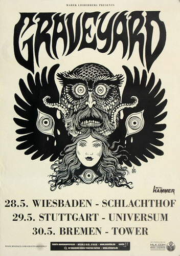 Graveyard - Endless Nights , Wiesbaden 2012 | Konzertplakat | Poster-image