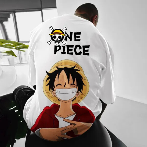T-shirt One Piece Luffy Cosplay Manga - 100% Coton, Design Anime, Pour Fan