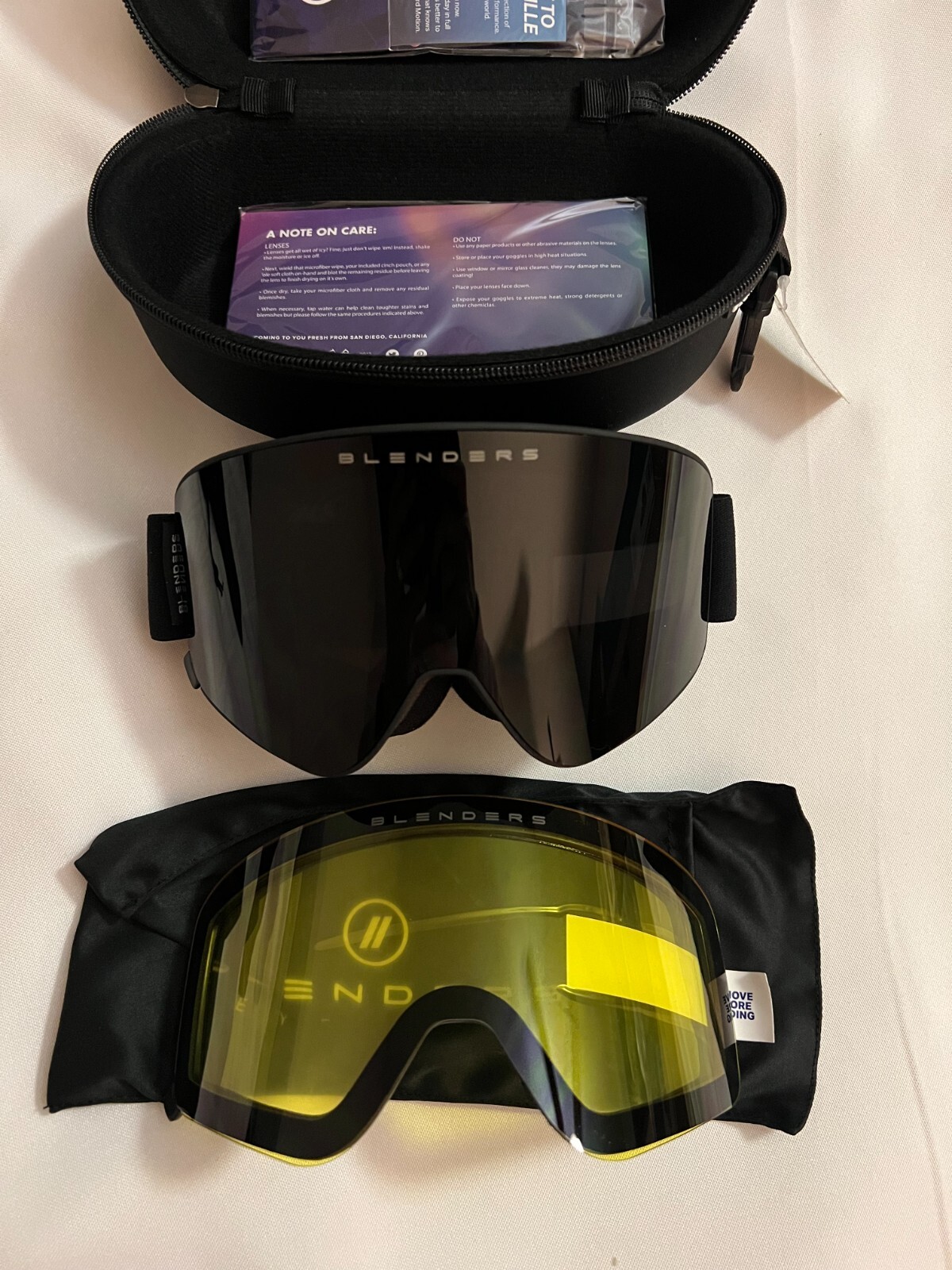 Blenders Ski Goggles Gemini II With Smoke Lens & Yellow Lens New with tag eBay